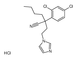 2-(2,4-Dichloro-phenyl)-2-(2-imidazol-1-yl-ethyl)-hexanenitrile; hydrochloride Structure