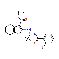 Methyl 2-({1-[(2-bromobenzoyl)amino]-2,2,2-trichloroethyl}amino)-4,5,6,7-tetrahydro-1-benzothiophene-3-carboxylate Structure