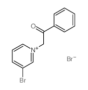 Pyridinium,3-bromo-1-(2-oxo-2-phenylethyl)-, bromide (1:1) Structure