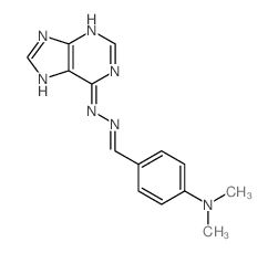 Benzaldehyde, 4-(dimethylamino)-,2-(9H-purin-6-yl)hydrazone结构式