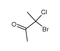 3-bromo-3-chloro-2-butanone Structure