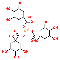 neodymium(3+),1,3,4,5-tetrahydroxycyclohexane-1-carboxylate结构式