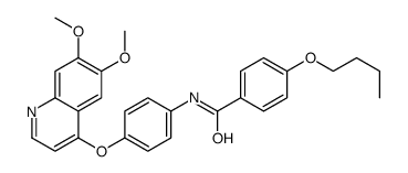 4-butoxy-N-[4-(6,7-dimethoxyquinolin-4-yl)oxyphenyl]benzamide结构式