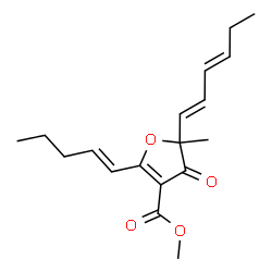 (-)-2-[(1E,3E)-1,3-Hexadienyl]-5-methoxy-2-methyl-4-[(E)-1-oxo-2-hexenyl]furan-3(2H)-one structure