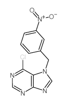 7H-Purine,6-chloro-7-[(3-nitrophenyl)methyl]- Structure