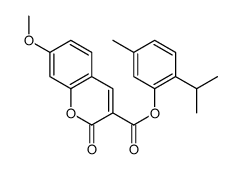 (5-methyl-2-propan-2-ylphenyl) 7-methoxy-2-oxochromene-3-carboxylate结构式