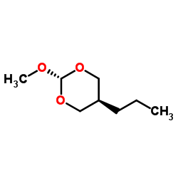 1,3-Dioxane,2-methoxy-5-propyl-,trans-(9CI) Structure