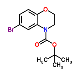 tert-Butyl 6-bromo-2H-benzo[b][1,4]oxazine-4(3H)-carboxylate structure