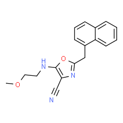 5-[(2-Methoxyethyl)amino]-2-(1-naphthylmethyl)-1,3-oxazole-4-carbonitrile Structure