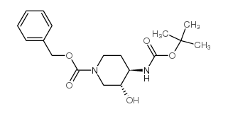 (3R,4r)-苄基 4-(叔丁氧基羰基氨基)-3-羟基哌啶-1-羧酸图片