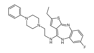 2-ethyl-7-fluoro-N-[2-(4-phenylpiperazin-1-yl)ethyl]-5H-thieno[3,2-c][1,5]benzodiazepin-4-amine Structure