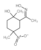 1-(2-Hydroxy-5-(hydroxy(oxido)amino)-2,5-dimethylcyclohexyl)ethanone oxime结构式