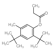 (5-methyl-2,4-ditert-butyl-phenyl) propanoate结构式