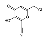 6-(chloromethyl)-3-hydroxy-4-oxopyran-2-carbonitrile Structure