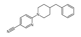 6-(4-benzylpiperidin-1-yl)pyridine-3-carbonitrile结构式