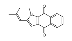 1-methyl-2-(2-methylprop-1-enyl)benzo[f]indole-4,9-dione Structure