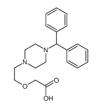 Acetic acid, 2-[2-[4-(diphenylmethyl)-1-piperazinyl]ethoxy]- Structure