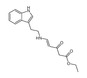 ethyl 5-((2-(1H-indol-3-yl)ethyl)amino)-3-oxopent-4-enoate Structure