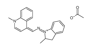 4-[[(2,3-dihydro-2-methyl-1H-indol-1-yl)imino]methyl]-1-methylquinolinium acetate Structure