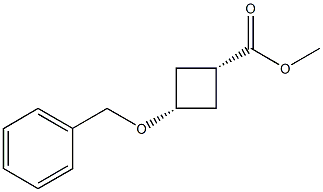 Cyclobutanecarboxylic acid, 3-(phenylmethoxy)-, methyl ester, cis- Structure