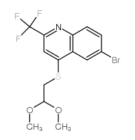 6-BROMO-4-(2,2-DIMETHOXYETHYLTHIO)-2-(TRIFLUOROMETHYL)QUINOLINE结构式