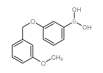 (3-((3-甲氧基苄基)氧基)苯基)硼酸结构式
