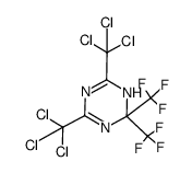 4,6-bis(trichloromethyl)-2,2-bis(trifluoromethyl)-1,2-dihydro-1,3,5-triazine Structure