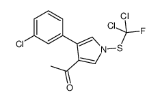 1-[4-(3-chlorophenyl)-1-[dichloro(fluoro)methyl]sulfanylpyrrol-3-yl]ethanone Structure