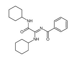 N-[N-cyclohexyl-C-(cyclohexylcarbamoyl)carbonimidoyl]benzamide Structure