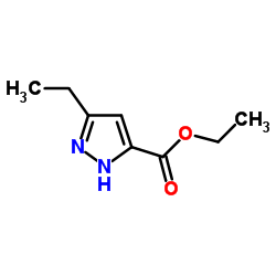 3-乙基-1H-吡唑-5-羧酸乙酯结构式