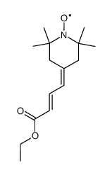 4-(2,2,6,6-tetramethyl-1-oxy-4-piperidinylidene)-2-butene-1-carboxylic acid ethyl ester结构式