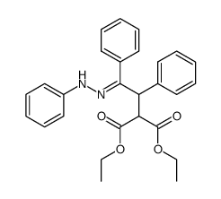 2-[1,2-Diphenyl-2-(phenyl-hydrazono)-ethyl]-malonic acid diethyl ester结构式