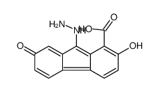 9-hydrazinyl-2-hydroxy-7-oxofluorene-1-carboxylic acid结构式