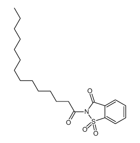 1,1-dioxo-2-tetradecanoyl-1,2-benzothiazol-3-one结构式