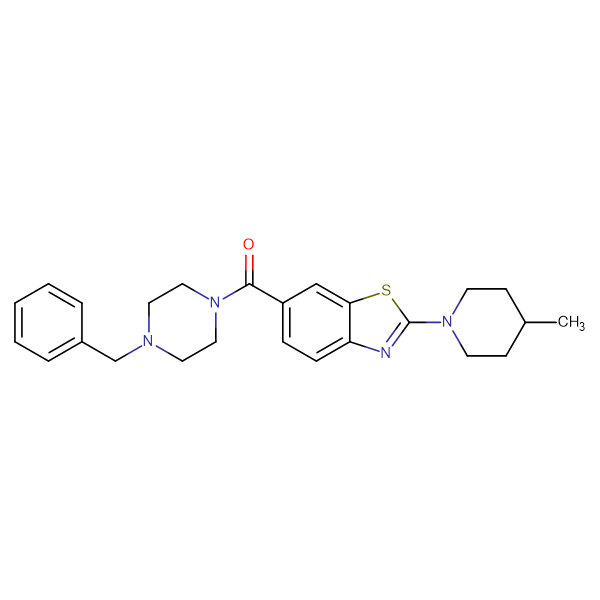 Benzyl-piperazine-CO-benzothiazole-4-methylpiperidine Structure