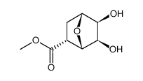 exo-cis-2,3-dihydroxy-endo-6-methoxycarbonyl-7-oxabicyclo<2.2.1>heptane Structure