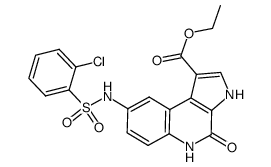 8-(2-chloro-benzenesulfonylamino)-4-oxo-4,5-dihydro-3H-pyrrolo[2,3-e]quinoline-1-ethyl carboxylate结构式