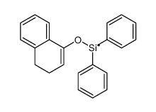 3,4-dihydronaphthalen-1-yloxy(diphenyl)silicon结构式