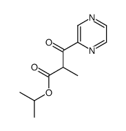 isopropyl alpha-methyl-beta-oxopyrazinepropionate structure