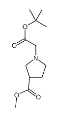 (R)-METHYL 1-(2-TERT-BUTOXY-2-OXOETHYL)PYRROLIDINE-3-CARBOXYLATE结构式