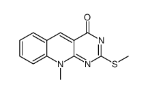 Pyrimido[4,5-b]quinolin-4(10H)-one, 10-methyl-2-(methylthio) Structure