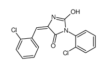 (5E)-3-(2-chlorophenyl)-5-[(2-chlorophenyl)methylidene]imidazolidine-2,4-dione Structure