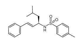 (R,E)-5-methyl-1-phenyl-N-tosylhex-1-en-3-amine结构式