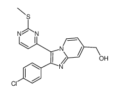 [2-(4-chlorophenyl)-3-(2-methylsulfanylpyrimidin-4-yl)imidazo[1,2-a]pyridin-7-yl]methanol结构式