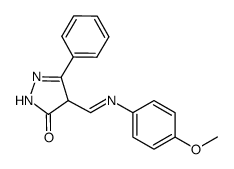 4-{[(4-methoxyphenyl)imino]methyl}-5-phenyl-2,4-dihydro-3H-pyrazol-3-one结构式