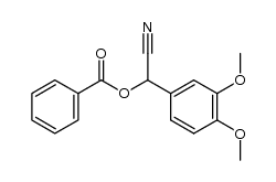 2-benzoyloxy-2-(3',4'-dimethoxyphenyl)-acetonitrile结构式