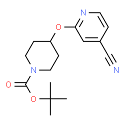 tert-butyl 4-[(4-cyano-2-pyridinyl)oxy]tetrahydro-1(2H)-pyridinecarboxylate Structure