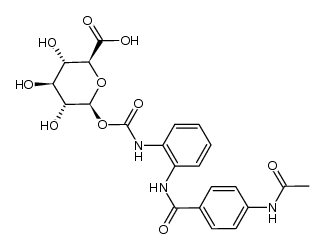 6-[2-(4-acetylamino-benzoylamino)-phenylcarbamoyloxy]-3,4,5-trihydroxy-tetrahydro-2H-pyran-2-carboxylic acid结构式