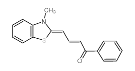 (2E,4z)-4-(3-甲基-1,3-苯并噻唑-2(3h)-基)-1-苯基-2-丁烯-1-酮结构式