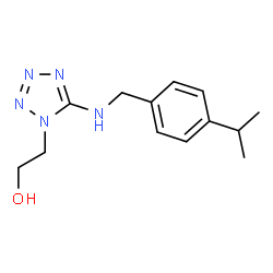 2-(5-{[4-(propan-2-yl)benzyl]amino}-1H-tetrazol-1-yl)ethanol结构式